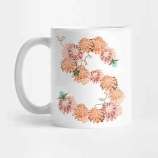 Letter S Floral Mug